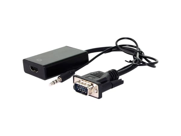 Value 12.99.3117, 0,15 m, HDMI-tyyppi A (vakio), VGA (D-Sub) + 3.5mm, Uros, Naaras, Musta