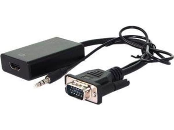 Value 12.99.3117, 0,15 m, HDMI-tyyppi A (vakio), VGA (D-Sub) + 3.5mm, Uros, Naaras, Musta