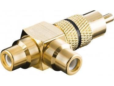 Goobay 11387, RCA, 2 x RCA, svart, gull