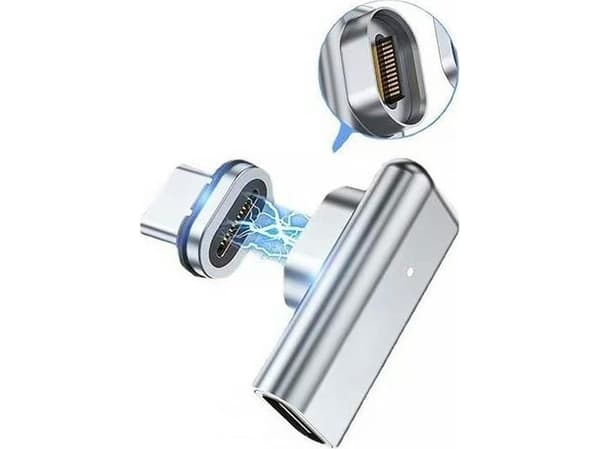 Beline USB-C magnetisk adapter 100W silver/silver DAC BLNAM01