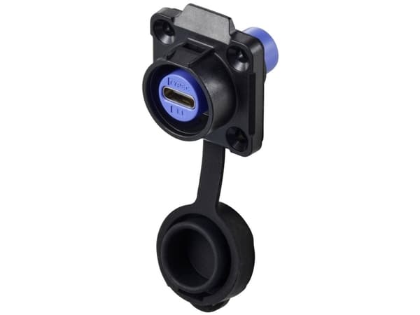 TRU COMPONENTS TC-12770468 USB typ C® infälld kontakt, 4-hålsfläns IP67 1 st