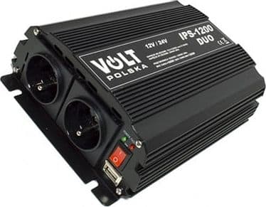 Nvox jännitemuunnin volt ips 1200 duo 12/24/230v (600/1200w) + usb