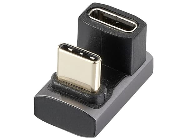 Renkforce USB4®, USB-C® Adapter [1x USB-C® kontakt - 1x USB-C® uttag] RF-3802674 8K UHD, 180° vinklat uttag