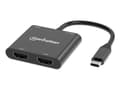 Miniatyrbild 1 av 5: Manhattan 154321, 0,15 m, USB Type-C, 2 x HDMI, Hankoppling, Honkoppling, Rak