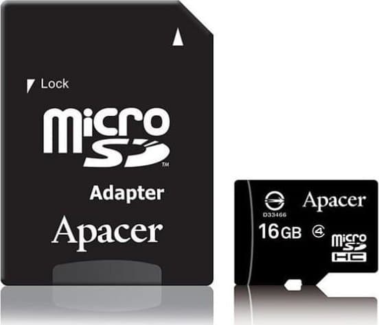 Apacer Karta pami?ci Secure Digital Card, 16GB, micro SDHC, AP16GMCSH4, Class 4, bez adaptera, EOL