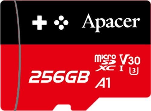 Apacer Gaming card V30 A1, 256GB, micro SDXC, AP256GMCSX10U7-RAGC, UHS-I U3 (Class 10), z adapterm
