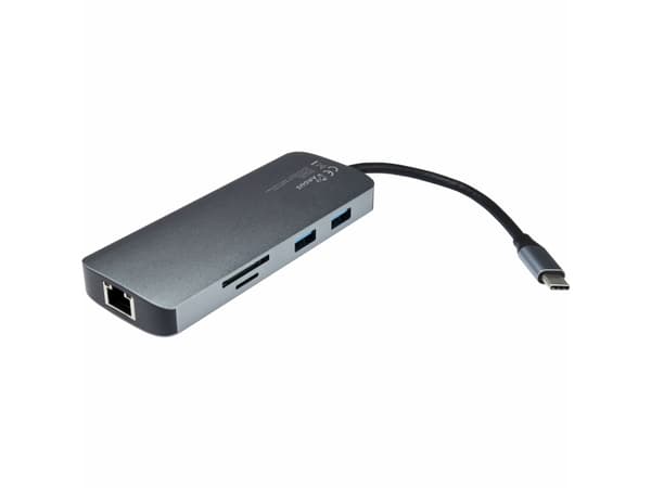 Inter-Tech Adapteris Argus H-428 7in1, USB C, HDMI 4K, PD 100W