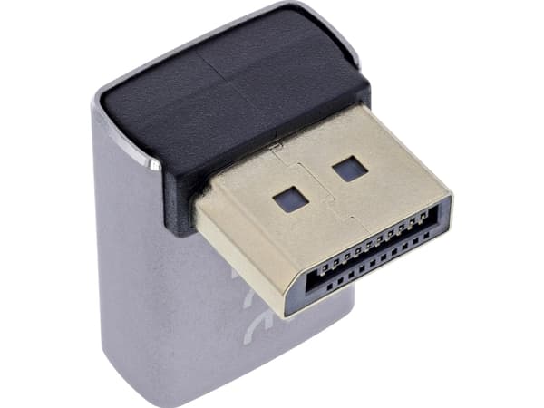 InLine 17291G, DisplayPort, DisplayPort, Grå, Sort