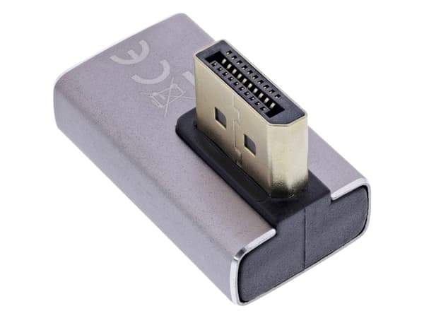 InLine 17291H, DisplayPort, DisplayPort, Grå, Sort