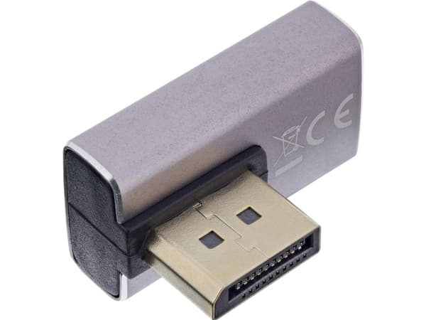 InLine 17291H, DisplayPort, DisplayPort, Grå, Sort