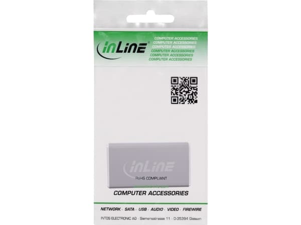 InLine 17291A, DisplayPort, DisplayPort, harmaa