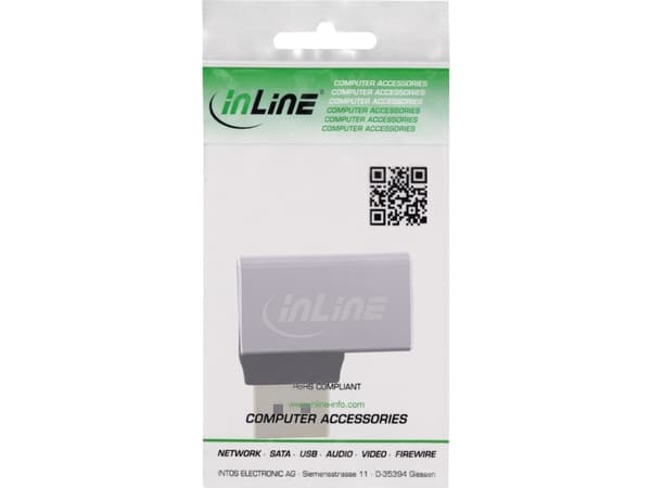 InLine 17291E, DisplayPort, DisplayPort, Grå, Svart