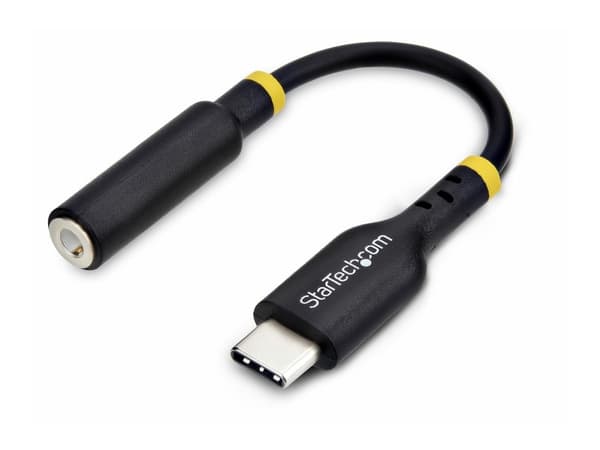 StarTech.com USB-C Audio Adapter to 3.5mm TRRS Jack, Headphone Aux Dongle - USB-C til hodetelefons-jakkadapter - 24 pin USB-C hann til 4-polsminijakk