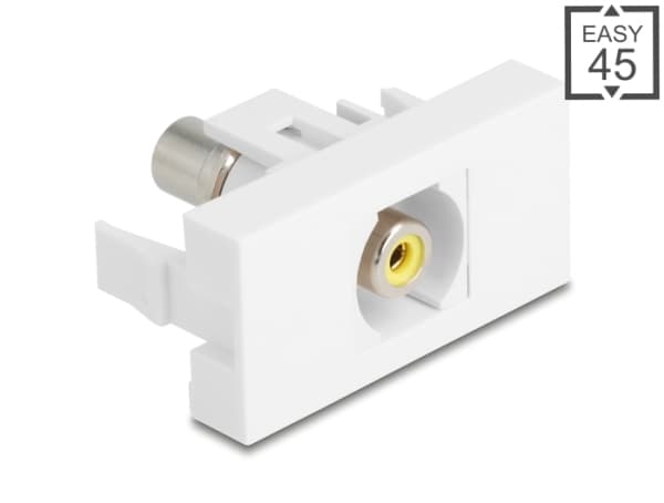 Delock - Easy 45 - strømsokkelutgang - hvit, RAL 9003
