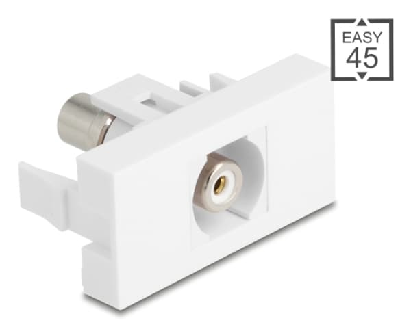 Delock - Easy 45 - strømsokkelutgang - hvit, RAL 9003