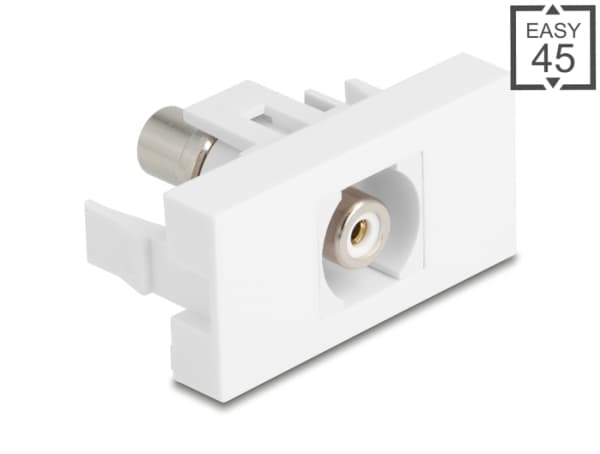 Delock - Easy 45 - strømsokkelutgang - hvit, RAL 9003