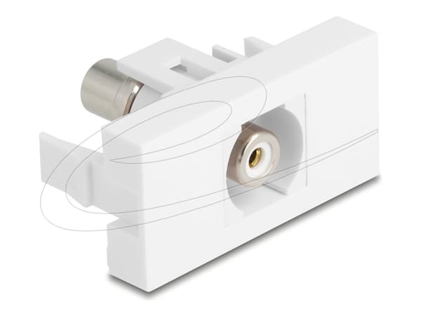 Delock - Easy 45 - strømsokkelutgang - hvit, RAL 9003