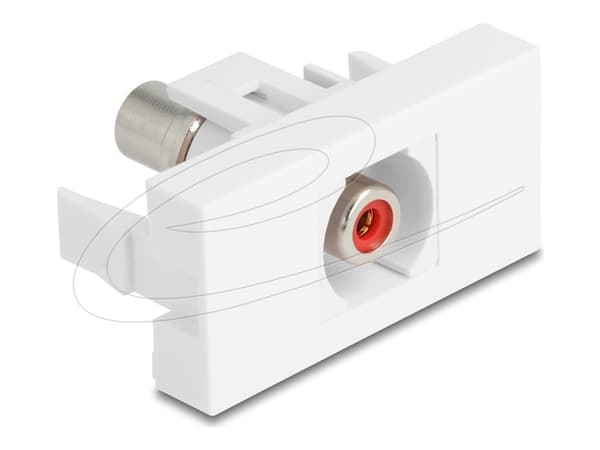 Delock - Easy 45 - strømsokkelutgang - hvit, RAL 9003