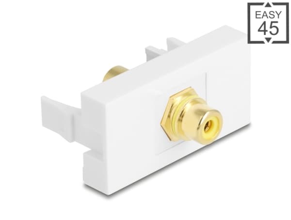 Delock - Easy 45 - strømsokkelutgang - hvit, RAL 9003