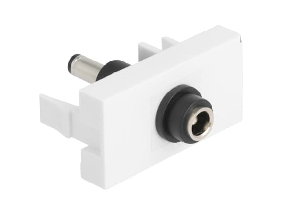Delock - Easy 45 - strømsokkelutgang - hvit, RAL 9003