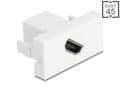 Pikkukuva 1 / 2: Delock Easy 45 -moduuli HDMI naaras naaraan diagonaaliin 8K 60 Hz valkoinen