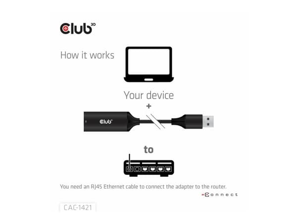 Club 3D - Nettverksadapter - USB 3.2 Gen 1 - 5GBase-T x 1