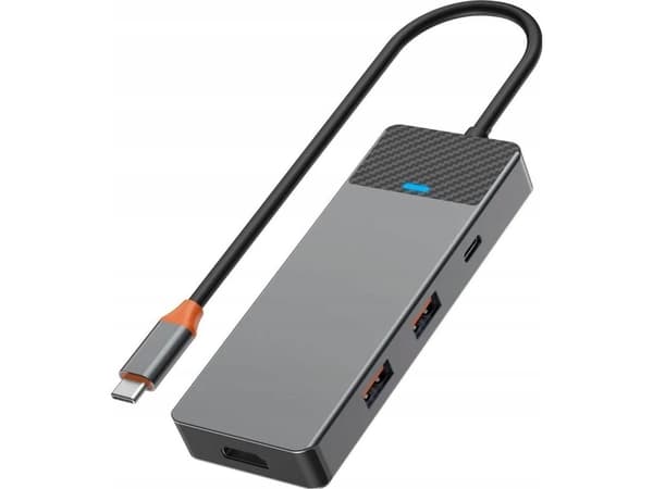 HUB USB WiWU WiWU - HUB A721HD USB3.1x2+PD(100W)+USB-C(3.1)+ SD/TF(3.0)+HDMI (4K60HZ)