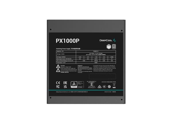 DeepCool PX1000P Virtalähde 1000 W 20+4-pinninen ATX ATX Musta (R-PXA00P-FC0B-EU)