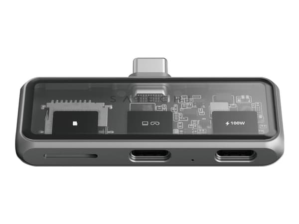 Satechi Mobile XR Hub with microSD Reader - mobilny adapter USB-C (1x USB-C 100W PD| 2.0 data i audio, 1x USB-C DP 1.4 4K@60Hz|