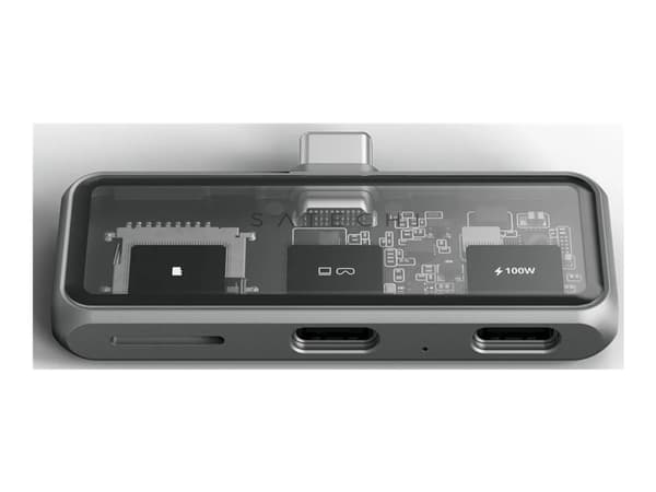 Satechi Mobile XR Hub with microSD Reader - mobilny adapter USB-C (1x USB-C 100W PD| 2.0 data i audio, 1x USB-C DP 1.4 4K@60Hz|
