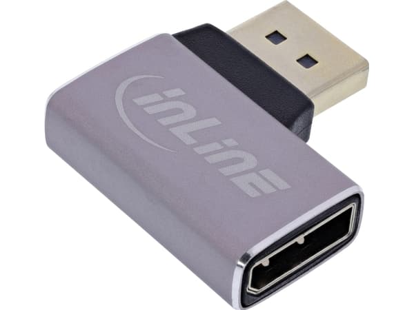 InLine® DisplayPort 1.4 Adapter, DisplayPort Stecker /Buchse, 90° rechts, 8K UHD