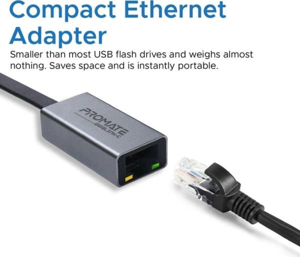 Promate GigaLink-C Adapter USB-C to Gigabit Ethernet 10/100/1000Mbps