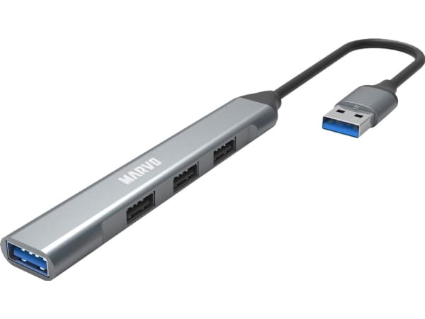 HUB USB Marvo USB (3.0) hub 4-port, UH-ATC01, metalowy, Marvo