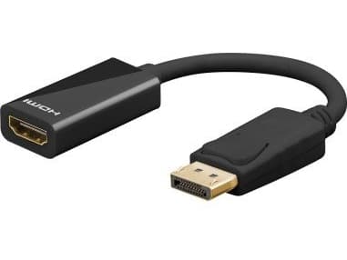 Goobay 75270, 0.1 m, DisplayPort, HDMI, Male, Female, Straight