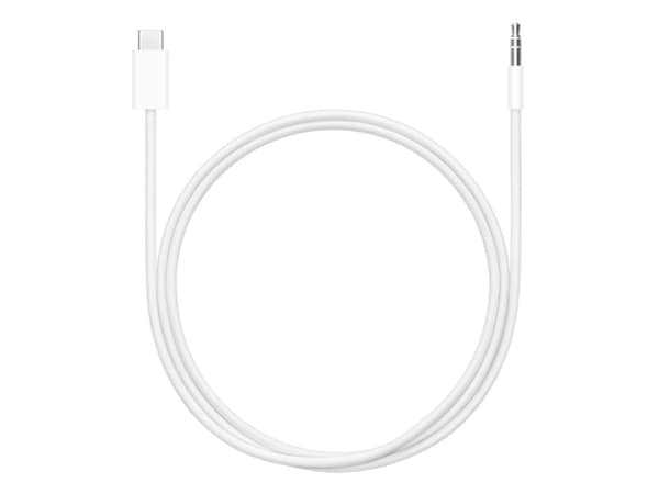 Apple - USB-C til hodetelefons-jakkadapter - 24 pin USB-C hann til 3,5 mm telefonjakk hann - 1.2 m - toretnings
