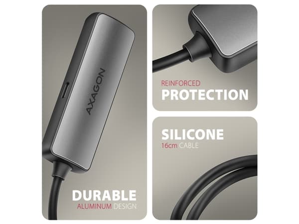 AXAGON RVC-HI8KPD, USB-C -> HDMI 2.1 Reducer/Adapter, 8K/60Hz, 4K/144Hz, HDR10+, PD100W