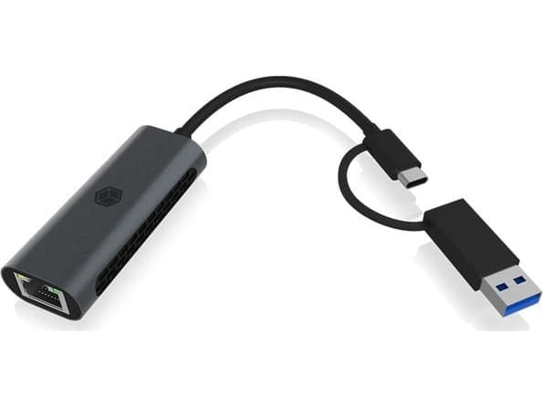 ICY BOX - Nettverksadapter - 100Base-TX, 2,5GBase-T Antrasitt