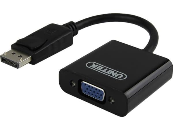 Adapter AV Unitek DisplayPort - D-Sub (VGA) czarny (Y5118E)