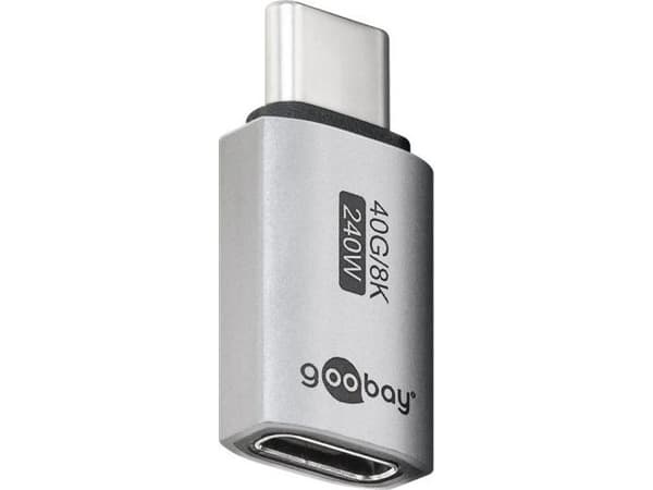 Goobay 74447, USB-C, USB-C, Silver