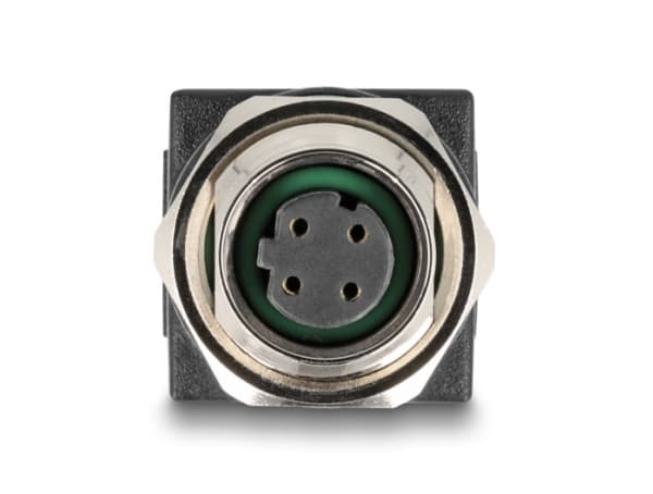 Delock - Nettverksadapter - 4-pins M12 (hunn) til RJ-45 (hunn) - CAT 5e - IP67 - svart