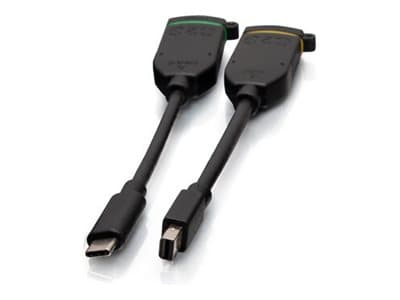 C2G Universal 4K HDMI Dongle Adapter Ring with Color Coded Mini DisplayPort and USB-C - Videoadaptersett - svart - 4K-støtte