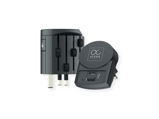 Skross Alpha med europeisk USB-laddare Universal AC-reseadapter, för hela världen