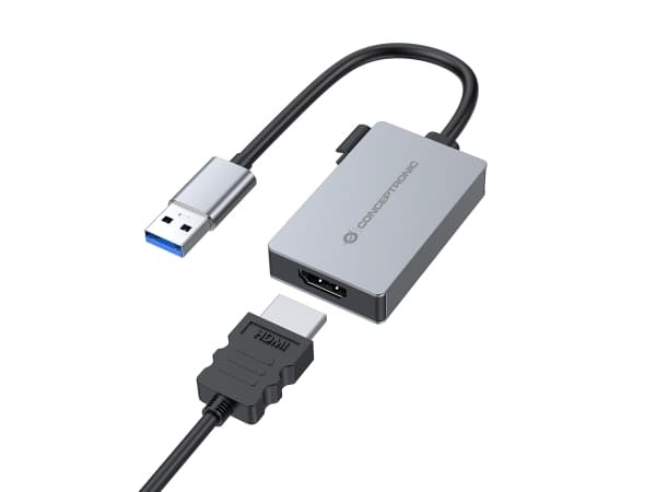 Conceptronic ABBY22G, 3.2 Gen 1 (3.1 Gen 1), USB Type-A, HDMI-utgang, 1920 x 1080 piksler