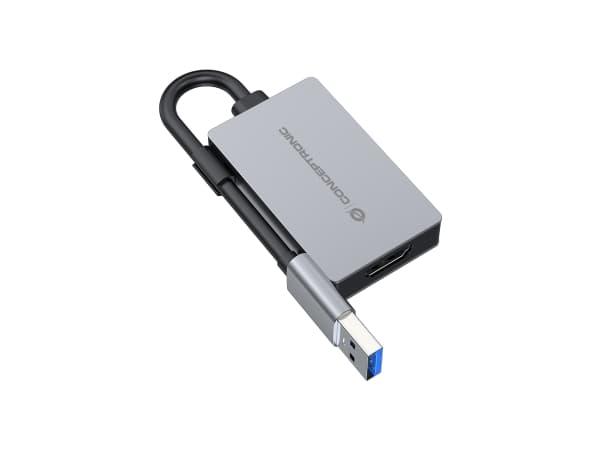 Conceptronic ABBY22G, 3.2 Gen 1 (3.1 Gen 1), USB Type-A, HDMI-utgang, 1920 x 1080 piksler