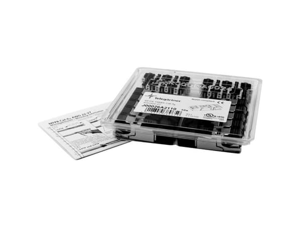Telegärtner 100023044, RJ45, Sort, Rustfritt stål, Rett, Zink, Cat6a, IP20