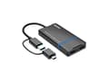 Miniatyrbilde 1 av 5: MicroConnect USB-C or USB A 2in1 to HDMI 2x splitter with one click - Digital/Daten (MC-USB3.1CHDMIX2-2IN1)