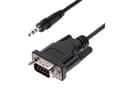 Miniatyrbild 1 av 2: StarTech.com 1 m DB9 till 3,5 mm seriell kabel för konfiguration av seriell enhet, RS232 DB9 hane till 3,5 mm kabel som används för kalibrering av pr