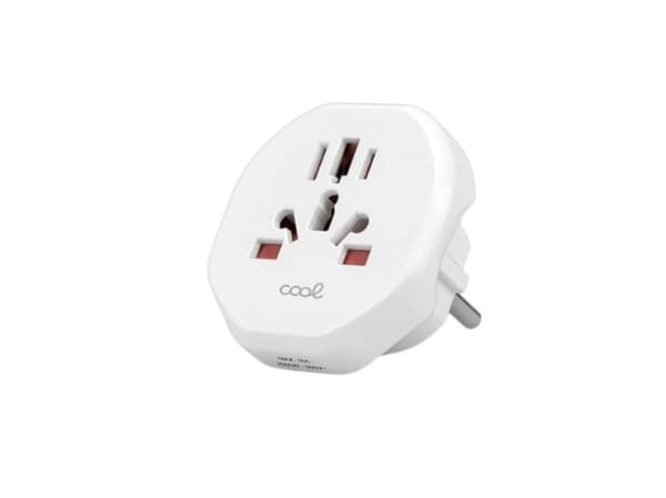 COOL UNIVERSAL EUROPE PLUG ADAPTER WHITE
