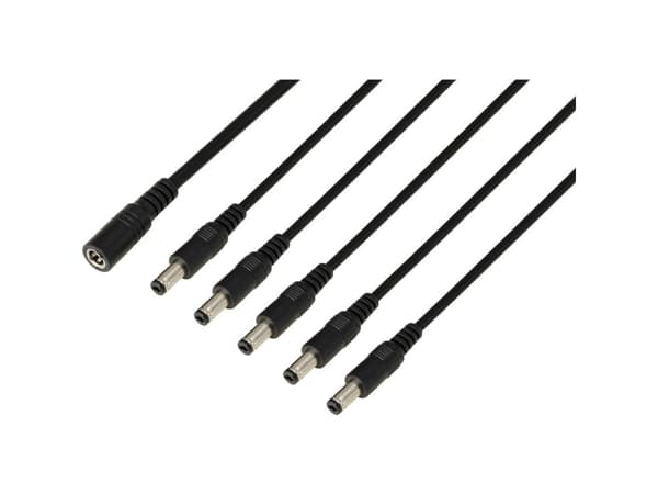 TRU COMPONENTS DC-kontakt Uttag - Stickpropp 5,5 mm 2,1 mm 41,2 cm 1 st