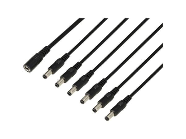 TRU COMPONENTS DC-stikforbindelse Fatning - Stik 5.5 mm 2.1 mm 41.2 cm 1 stk
